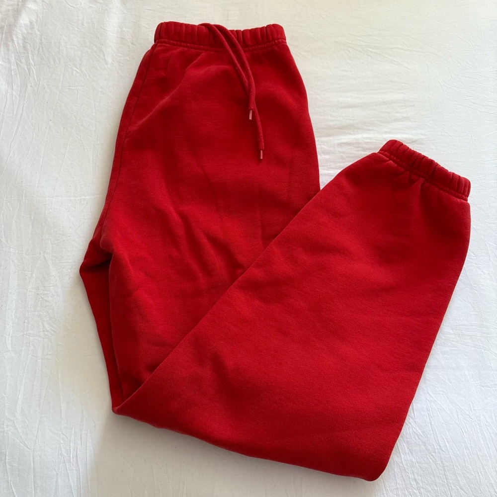 Aritzia Super World Red Sweatpants